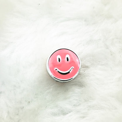 Smiling Face Enamel CCB Plastic Beads 10x8mm Colorful Mixed 50pcs 10