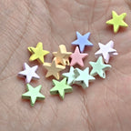 Star Metal Beads 10mm Smooth Painted Pastel Colors 20pcs 3