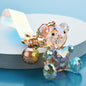 Acrylic Bear Keychain Faceted Iridescent Strap 14cm 8