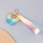 Acrylic Gradient Crystal Butterfly Wristlet Keychain Colorful 8