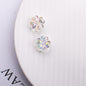Transparent Plating Clover Acrylic Beads 14mm Summer Glow 10pcs 11