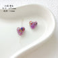 Lampwork Glass Beads Heart 12mm Handmade Confetti Pattern 10pcs 3