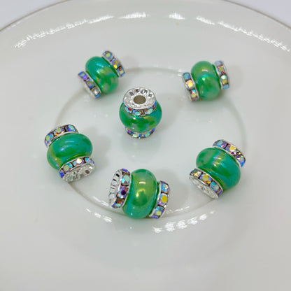 Lantern Rhinestone Beads 14mm Acrylic Plating Bright Color 20pcs 7