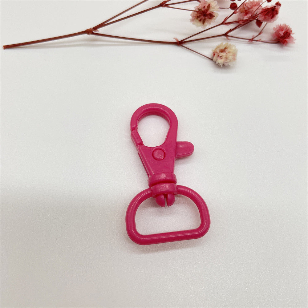 Colorful Plastic Swivel Snap Hook Keychain Clasps 40mm 20pcs 11