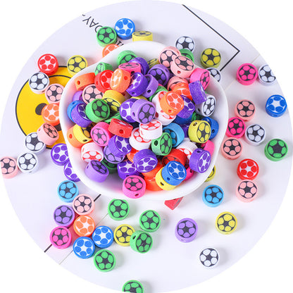 Flat Clay Beads 10mm Color Fruit Cartoon Mixed Design 1000pcs 10