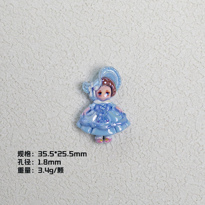 Plating Princess Lolita Series Resin Beads Glossy Pastel Colors 10pcs 10