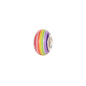 Glass Large Hole Spacer Beads 14mm Rainbow Candy Section Striped 20pcs 33
