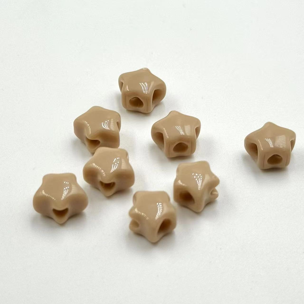Colored Four-Hole Acrylic Beads Large Hole Chunky Mixed Finishes 100pcs 22