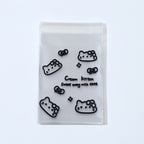Self Adhesive OPP Bags Kitten Pattern 8x10cm Resealable 200pcs 5