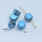 Electroplated Flat Cut Glass Beads 7.5mm 12mm Vibrant Colors 10pcs 10