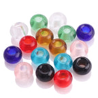 Glass Spacer Beads 14mm Colorful Smooth Large Hole 20pcs