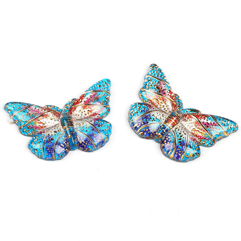 Plating Gilded Butterfly Acrylic Beads 15mm 22mm Radiant Mixed 100pcs 11