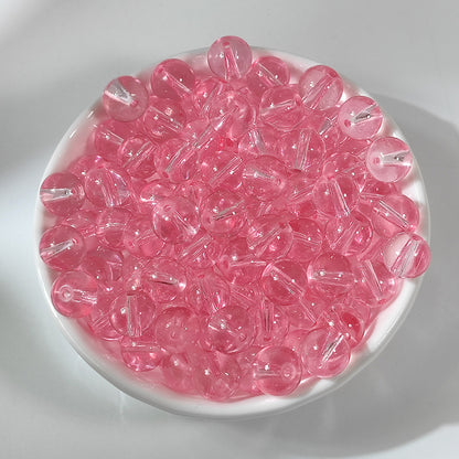 Ice Transparent Round Glass Beads 8mm Pastel Frosted Glow 100pcs 3