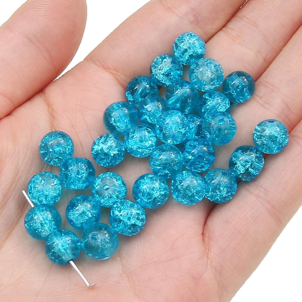 Crackle Round Glass Beads 10mm Assorted Colors 40pcs 26