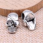 Eye Mask Skull Metal Beads 19mm Antique Silver Tone Alloy 5pcs 2