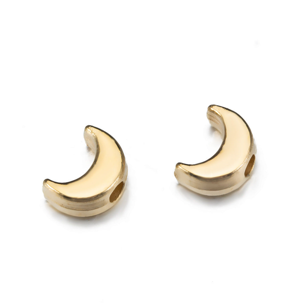 Smooth Moon CCB Plastic Beads 7mm KC Gold 200pcs 5