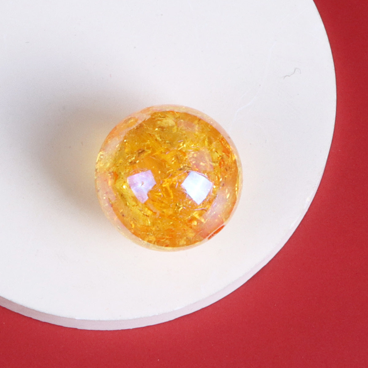 Transparent Bubblegum Beads 20mm Crackle Chunky Acrylic 10pcs 13