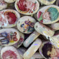 Plating Flat Heart Acrylic Beads Glossy Demon Hunters 50pcs 7