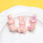Glow Bunny Acrylic Beads 35mm UV Plating Pastel Colors 10pcs 8