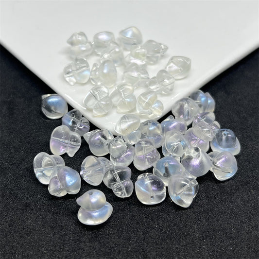 Transparent Duck Glass Beads 12mm Amber Translucent 100pcs 2