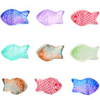 Small Fish Glass Beads 15mm Gradient Color Textured Finish 100pcs 5