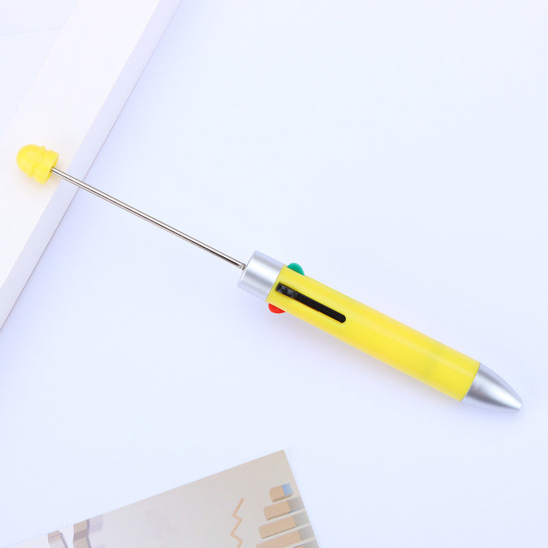 Beadable Pen Four Color Ballpoint Vibrant Barrel Bullet Tip 8