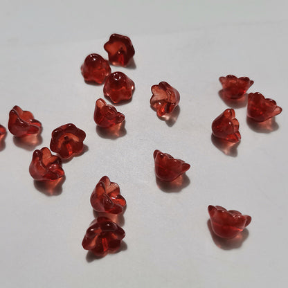 Czech Glass Beads Wind Chime Flower 12mm Pastel Glossy 100pcs 13