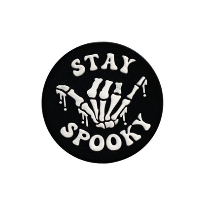 Silicone Focal Beads Ghost Finger Stay Spooky Lettering 20pcs 4