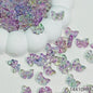Sweet Bow Glass Beads 14mm Transparent Pastel Mixed Colors 50pcs 11