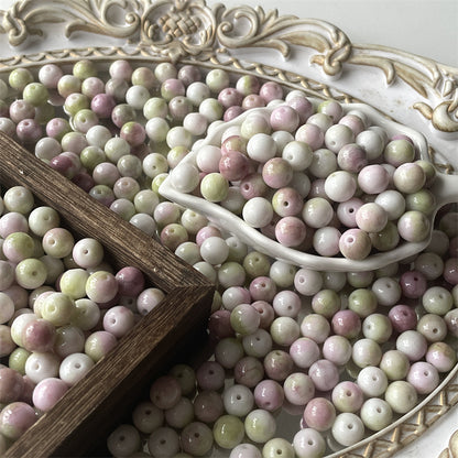 Crackle Round Glass Beads 10mm Imitation Porcelain Pastel Colors 120pcs 8
