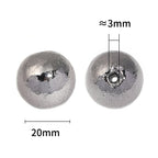 Plated Bubblegum Beads 20mm Wrinkled Foil Finish Mixed Colors 50pcs 3
