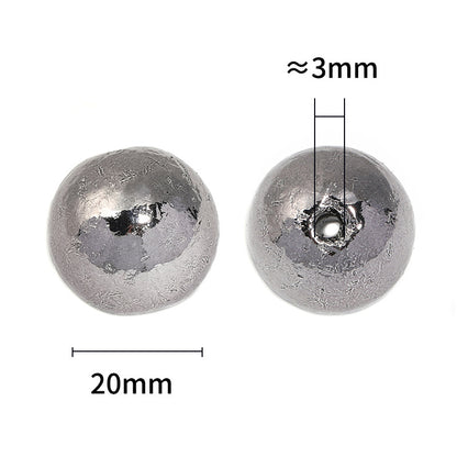 Plated Bubblegum Beads 20mm Wrinkled Foil Finish Mixed Colors 50pcs 3