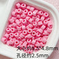 Solid Color Cylindrical Pony Beads Acrylic 6mm 50pcs 16