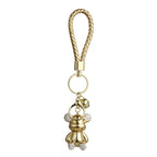 Acrylic Electroplated Bear Keychain with Braided Strap and Crystal Accents 5
