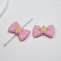Painted Star Bow Acrylic Beads 28mm Glossy Mixed Colors 30pcs 8