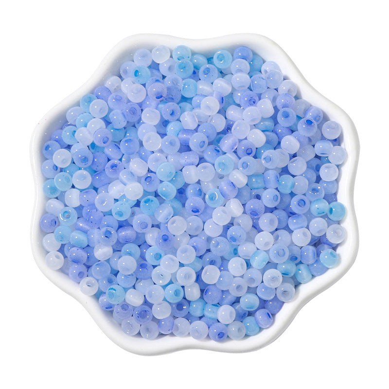 Cat Eye Jade Ice Seed Glass Beads 4mm Soft Pastel Translucent 150pcs 30