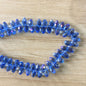 Water Drop Electroplated Glass Beads 6x12mm Transparent Faceted 95pcs 9