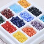Glass Donut Spacer Beads 4mm Solid Color 200pcs 2