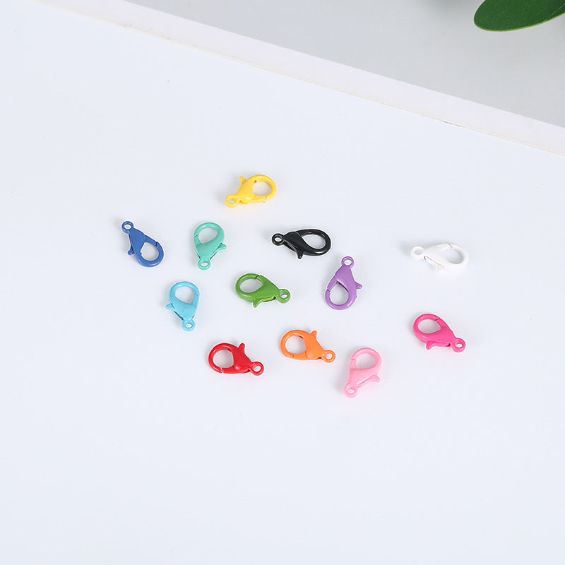 Zinc Alloy Lobster Clasp Keychain Findings 12mm Baking Painted 100pcs 3