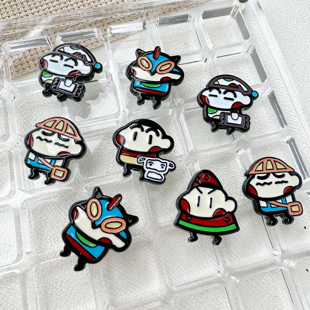 Painted Alloy Metal Beads Crayon Shin-Chan Series 10pcs