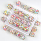 Embellished Bubblegum Beads 19mm Iridescent Star Cluster 5pcs 4