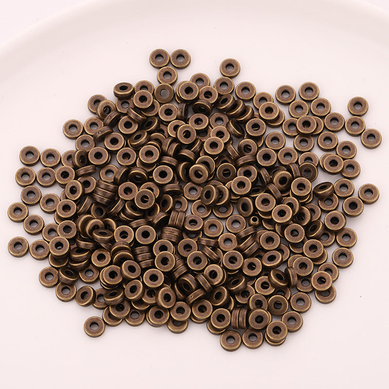Plating Spacer Acrylic Beads 6mm CCB Plastic Metallic Mixed 200pcs 10
