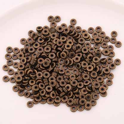 Plating Spacer Acrylic Beads 6mm CCB Plastic Metallic Mixed 200pcs 10