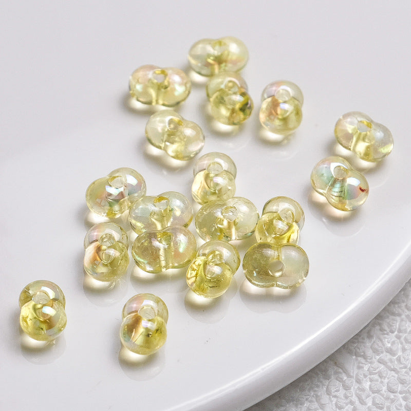 Acrylic Peanut Spacer Beads 8mm High Transparency Plating 100pcs 12