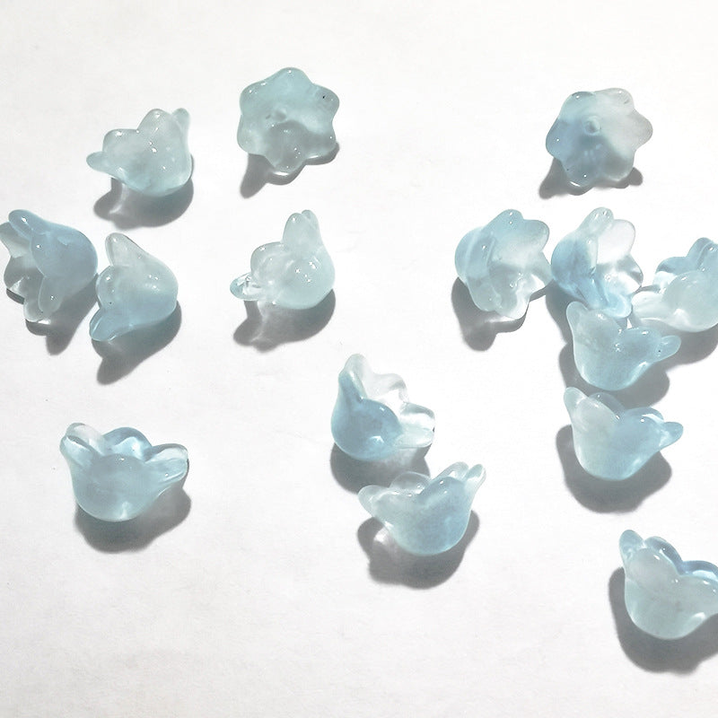 Czech Glass Beads Wind Chime Flower 12mm Pastel Glossy 100pcs 21