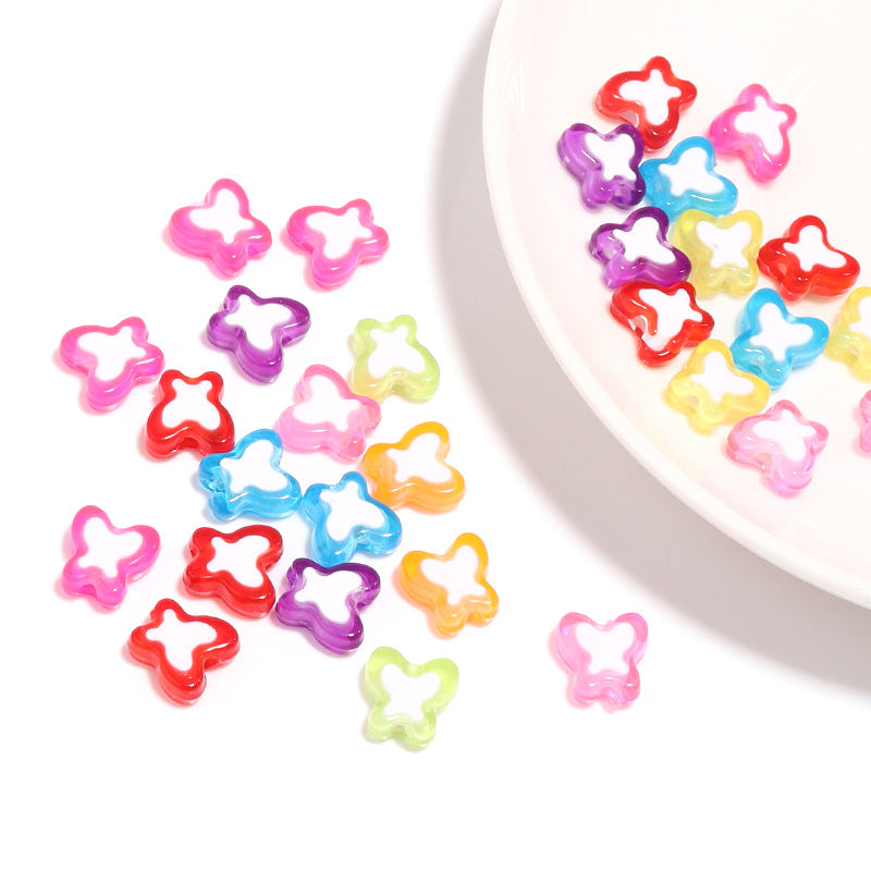 Color Heart Acrylic Beads 8-10mm Mixed Shapes and Colors 100pcs 2
