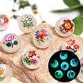 Glow In The Dark Flower Acrylic Beads 16mm Colorful 50pcs