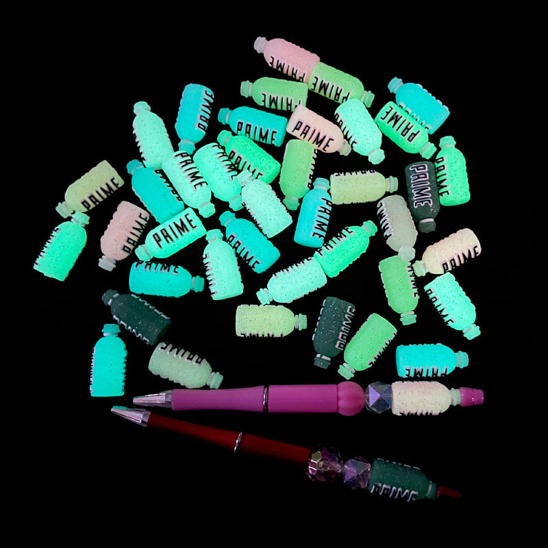 Silicone 3D Focal Beads Luminescent Energy Bottle With PAIME Text 4