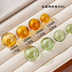 Clear Blown Glass Beads 12-18mm Multi Color Smooth Round 4pcs 3