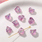 UV Plating Irregular Ice Cube Acrylic Beads 14mm Pink 10pcs 9